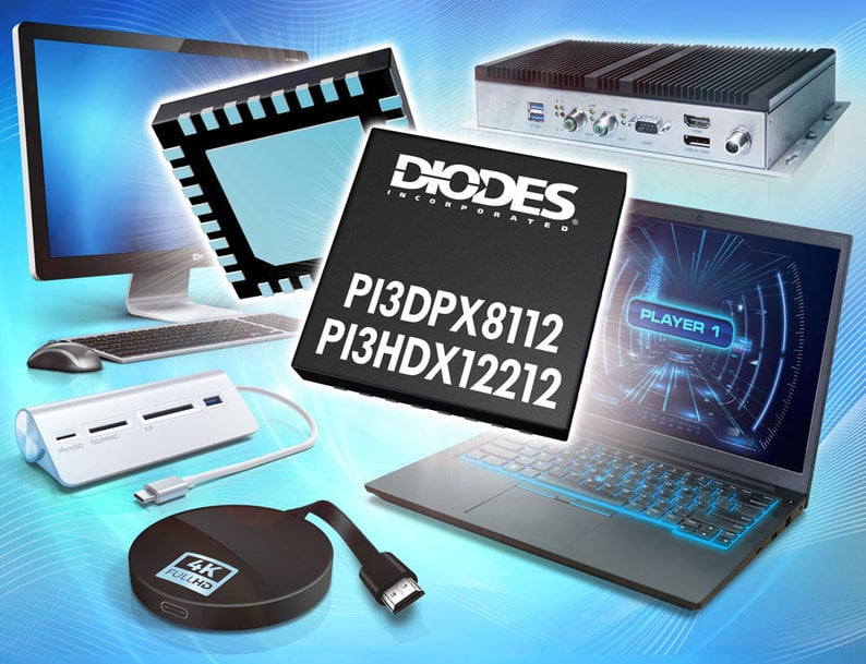 Tunable Linear ReDrivers from Diodes Incorporated Support Superior Levels of Signal Integrity on High-Speed DisplayPort 2.0 and HDMI 2.1 Interfaces